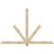 Ekena Millwork Kennewick Rough Sawn Timber Gable Bracket, Douglas Fir, 84"W x 56"H x 2"D x 4"F, 16/12 Pitch GBW084X56X0204KEN00RDF - alternate 1